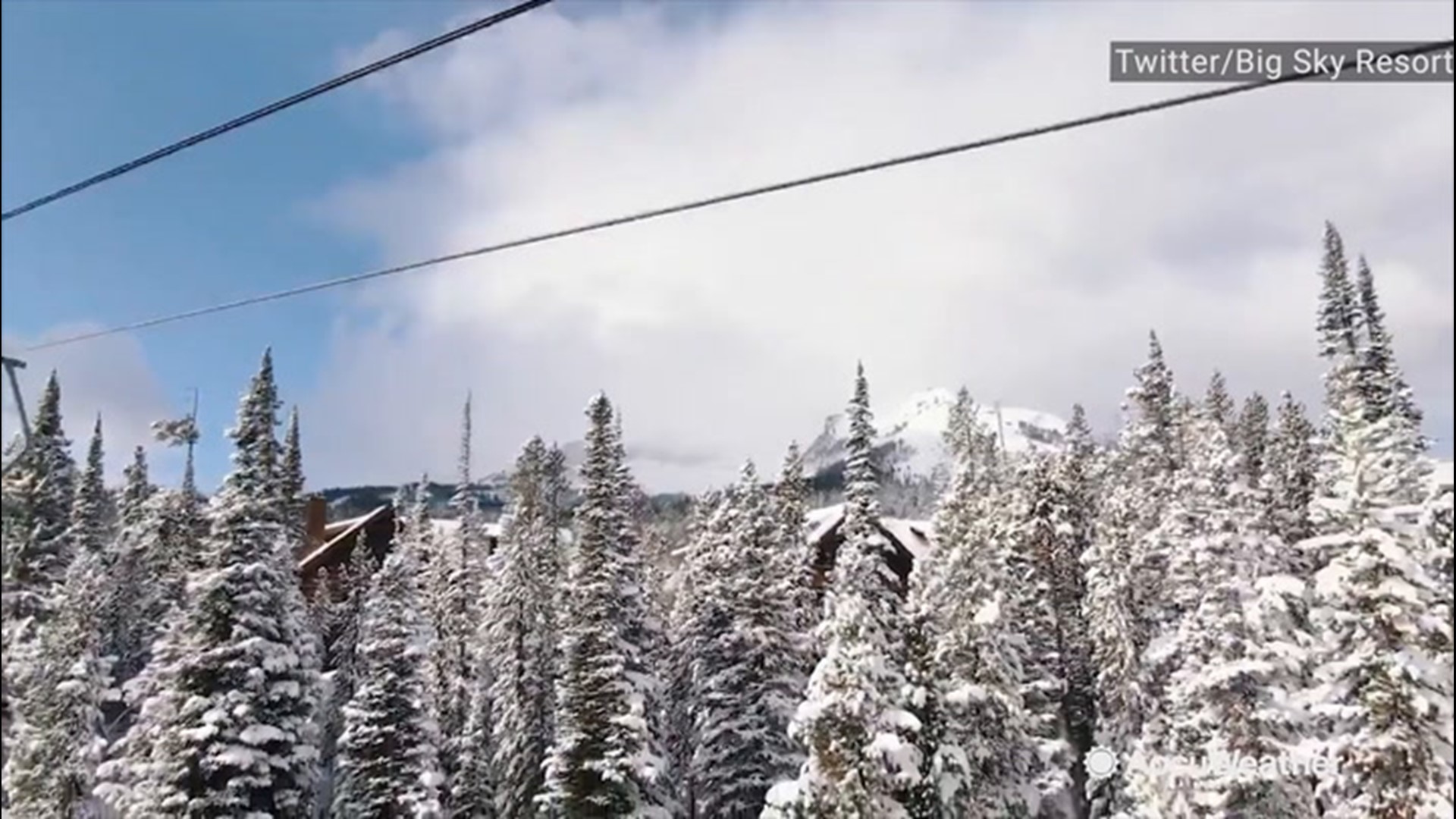 Six inches of fresh snow fell at Big Sky Resort in Big Sky, Montana, on Oct. 20, getting the ski resort prepped for opening day, which will be on Thanksgiving.