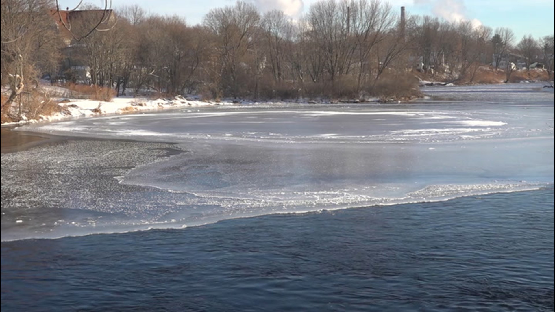 A perfectly round disc of ice that slowly rotated on the Presumpscot River in Westbrook, Maine, last January, and quickly became a viral media sensation, has made a brief reappearance.