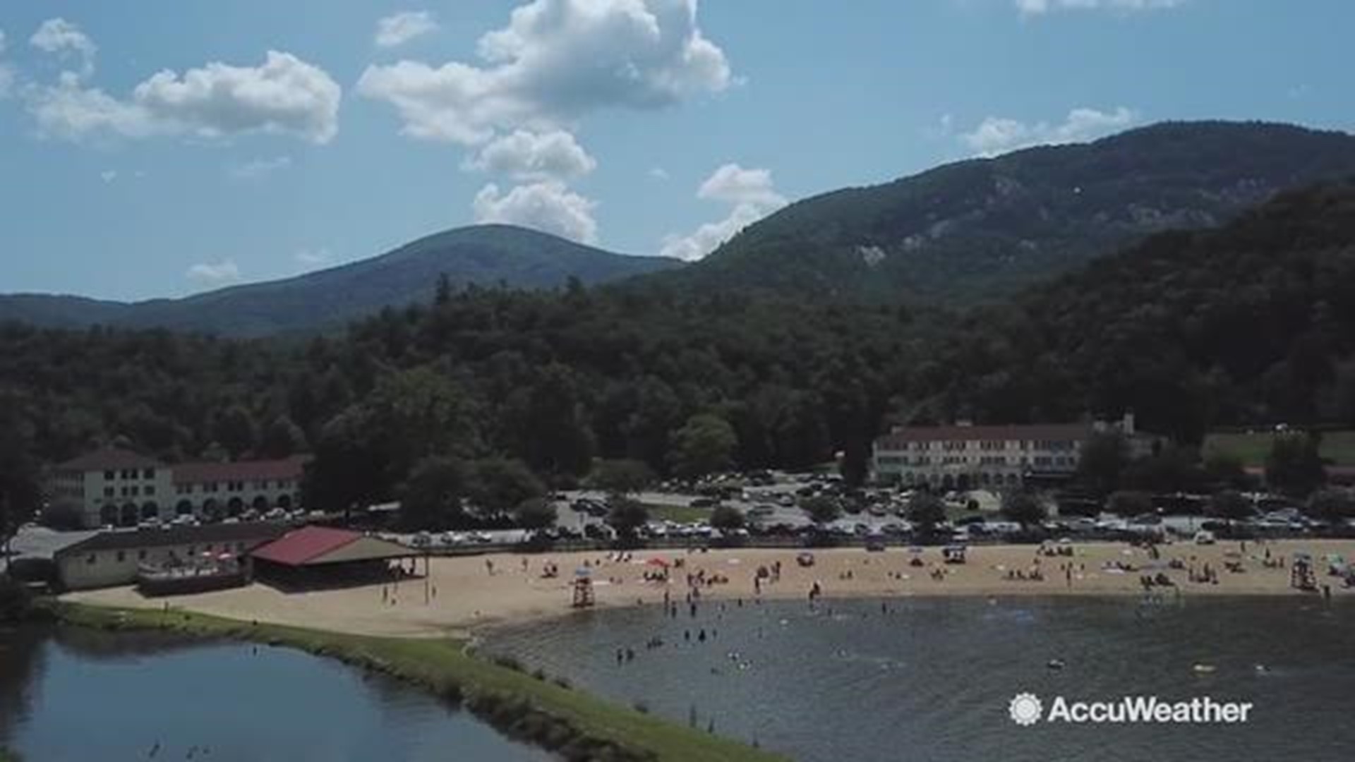 People are hitting the waters to cool off and enjoy our nation's birthday at Lake Lure, North Carolina.