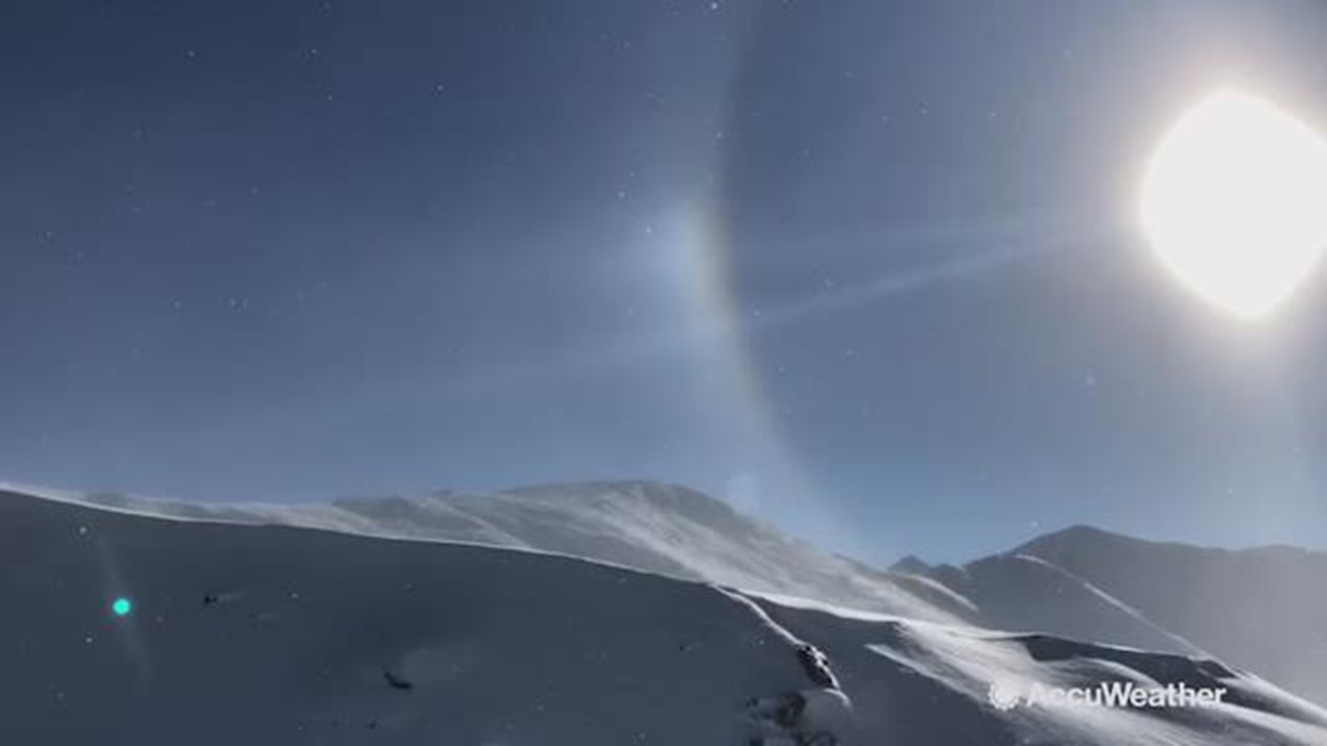 AccuWeather's Reed Timmer captured a big-time halo from 12,000 feet high in Loveland Pass, CO. Temperature was -5F when recorded on Nov. 12.