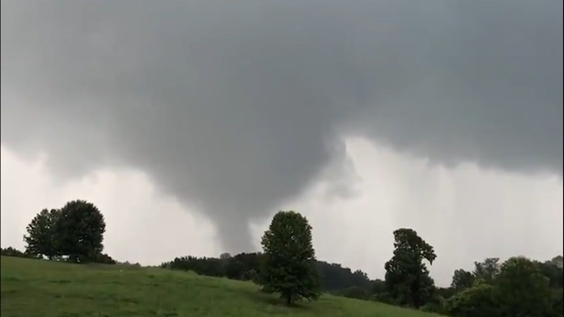 This funnel cloud formed over Botetourt County, Virginia, on Aug. 1. The area was under a tornado warning.