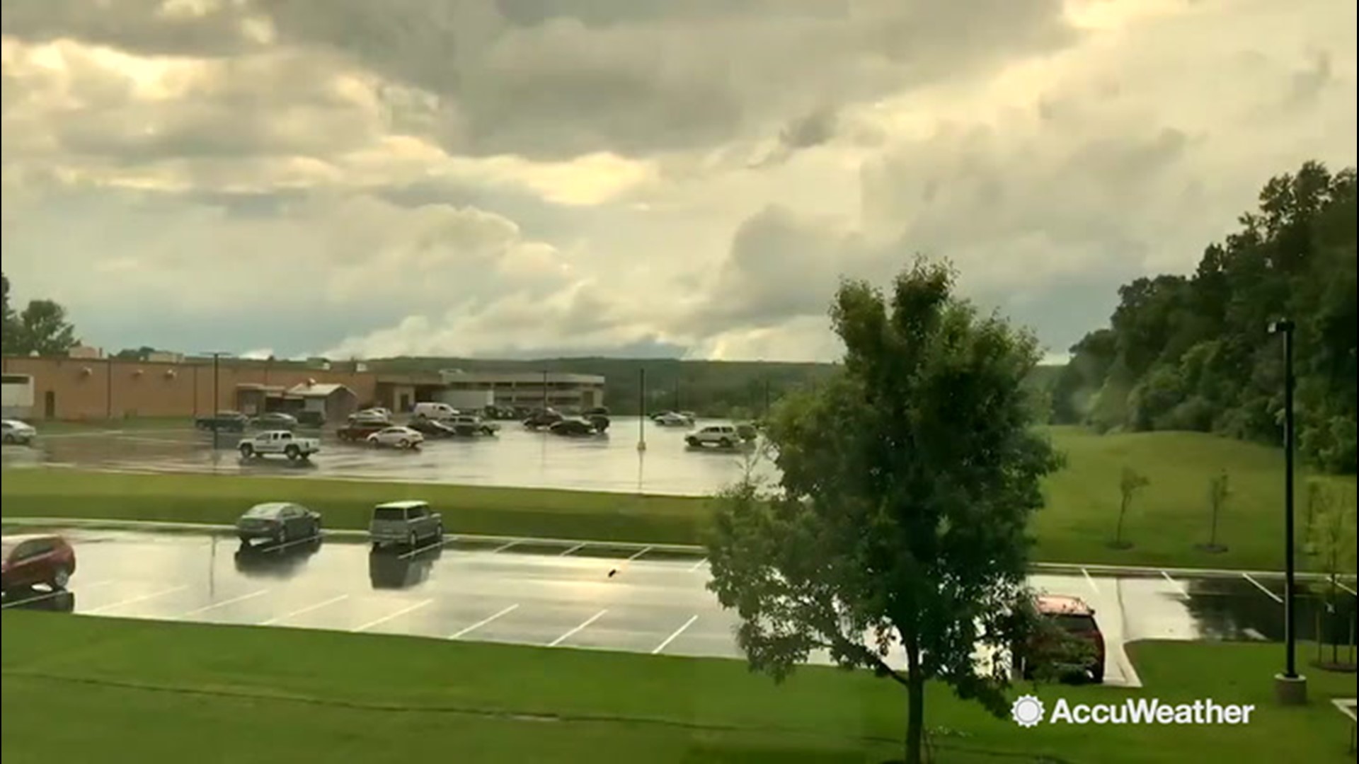 A timelapse was caught by one of AccuWeather's own employees at our offices in State College, Pennsylvania, showing off how quickly a storm can come and go. While the June, 13, storm may not have been long, it was one heck of a downpour.