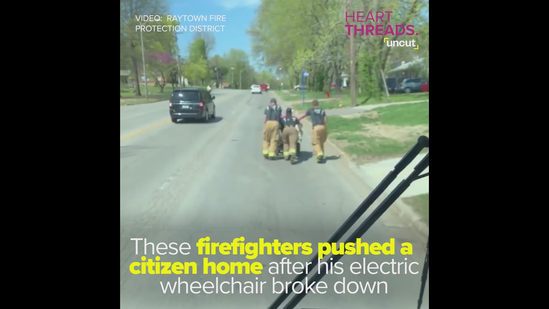These firefighters went the extra mile, literally, to help a veteran in need.
