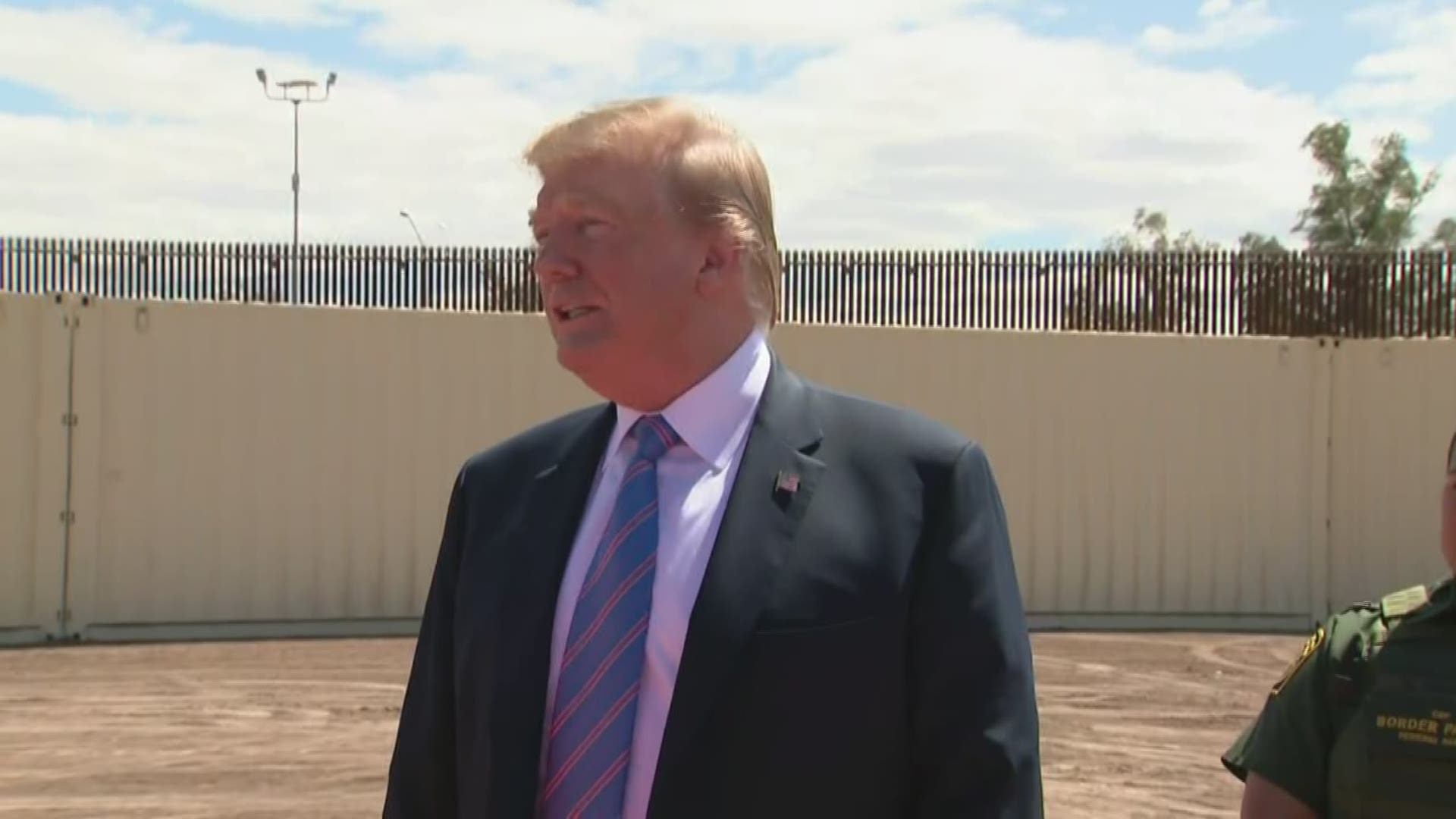 Trump visited a section of fencing in Calexico, California, on Friday and declared that 'it looks great' and was 'better, faster, less expensive' than other barrier options.