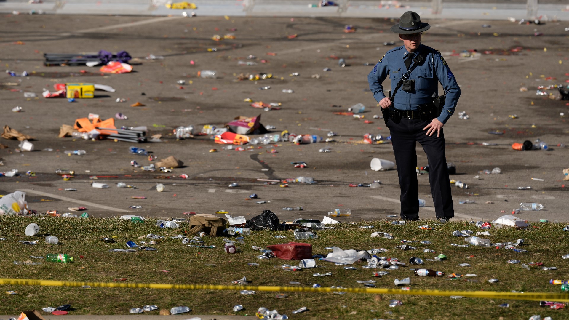 A shooting at the end of the Kansas City Chiefs’ Super Bowl parade left at least eight injured while sending terrified fans in the crowd running for cover.