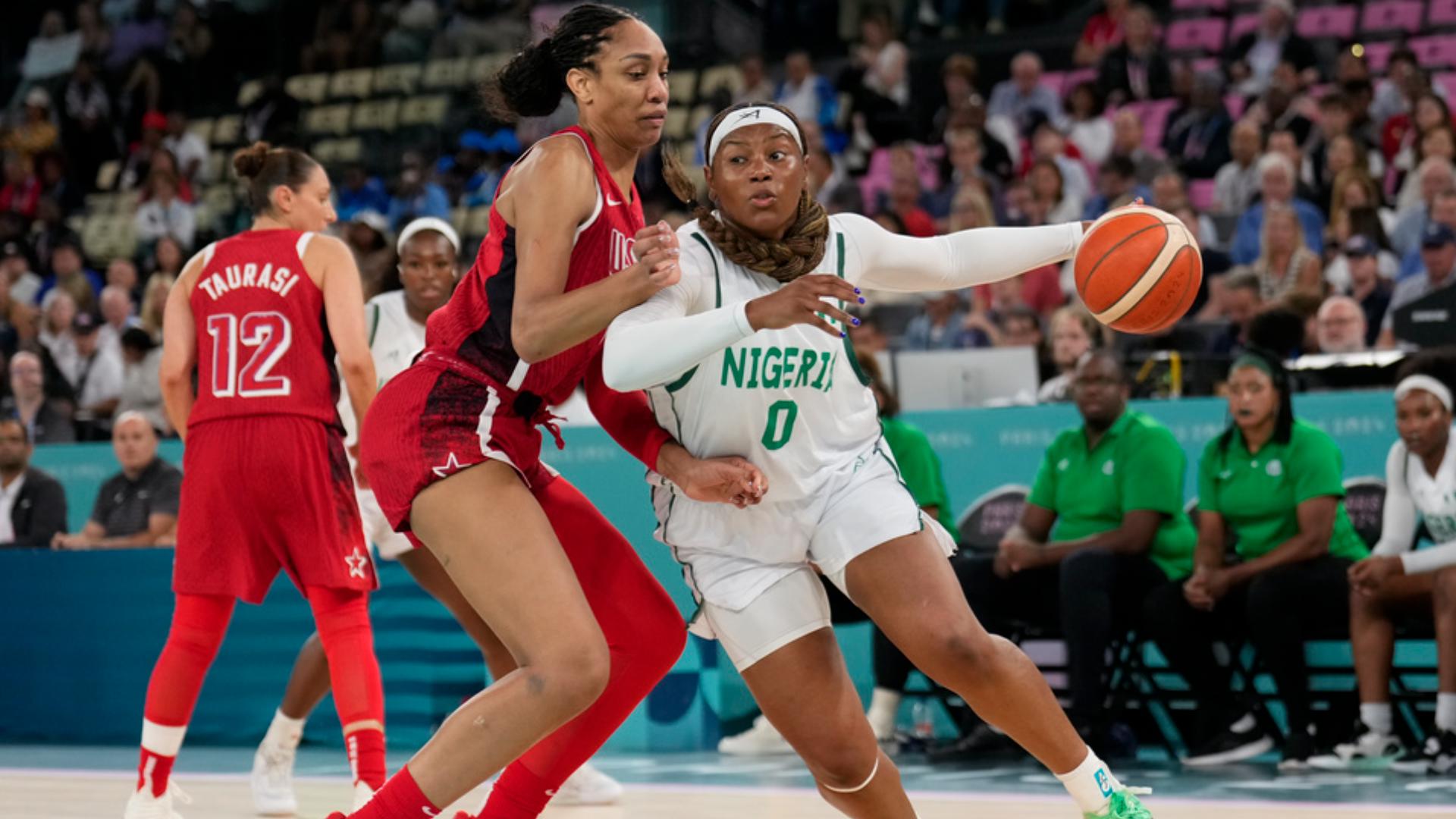 A'ja Wilson scored 20 points and Jackie Young had 15 as Team USA beat Nigeria 88-74 on Wednesday in the quarterfinals of the Paris Olympics.