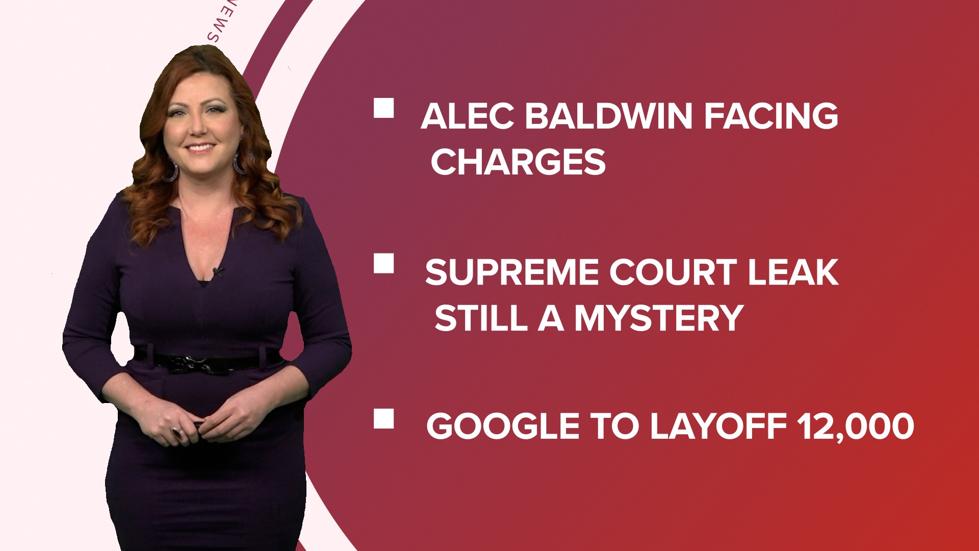 A look at what is happening in the news from Alec Baldwin to face involuntary manslaughter charges to 50 years since Roe v. Wade and new rules for organic foods.