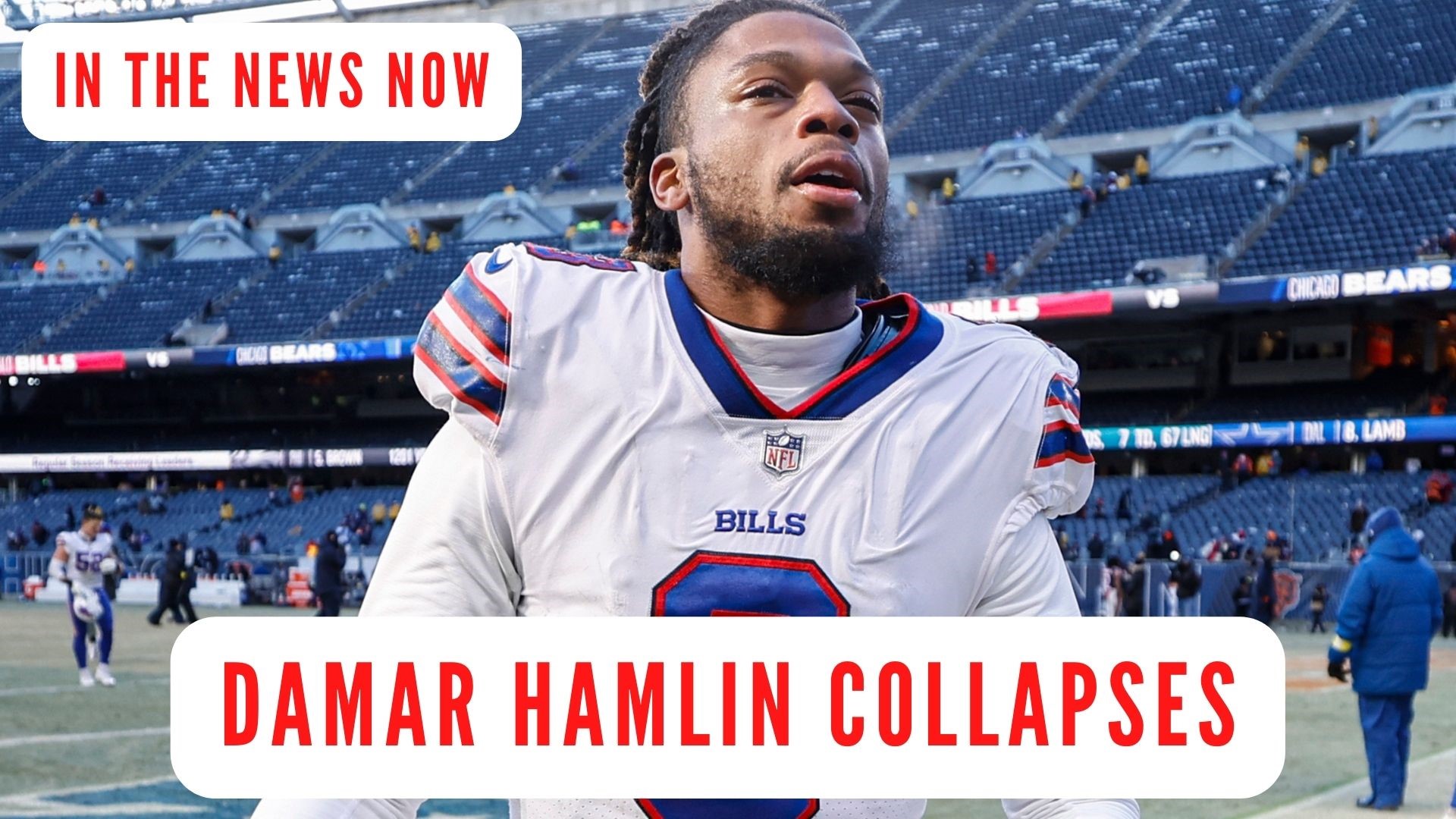 The latest information on Damar Hamlin after he collapsed on the field while playing the Bengals, and is now in the hospital in critical condition.