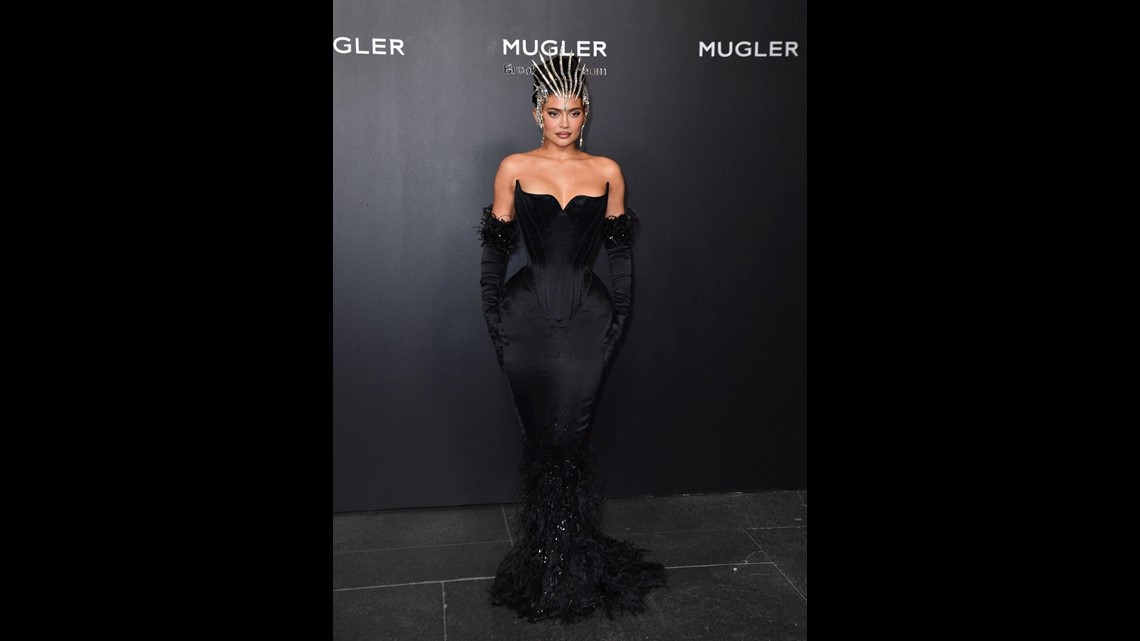 Kylie Jenner Goes for Drama in Corset Gown at Thierry Mugler