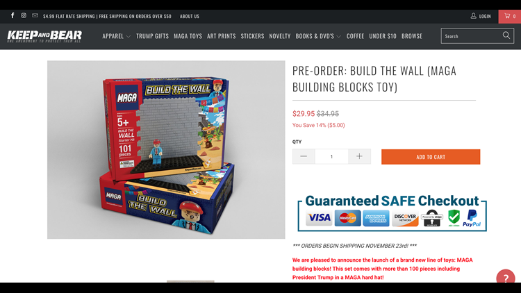 build the wall maga lego