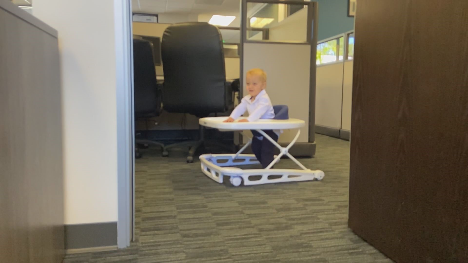 Mason at the office