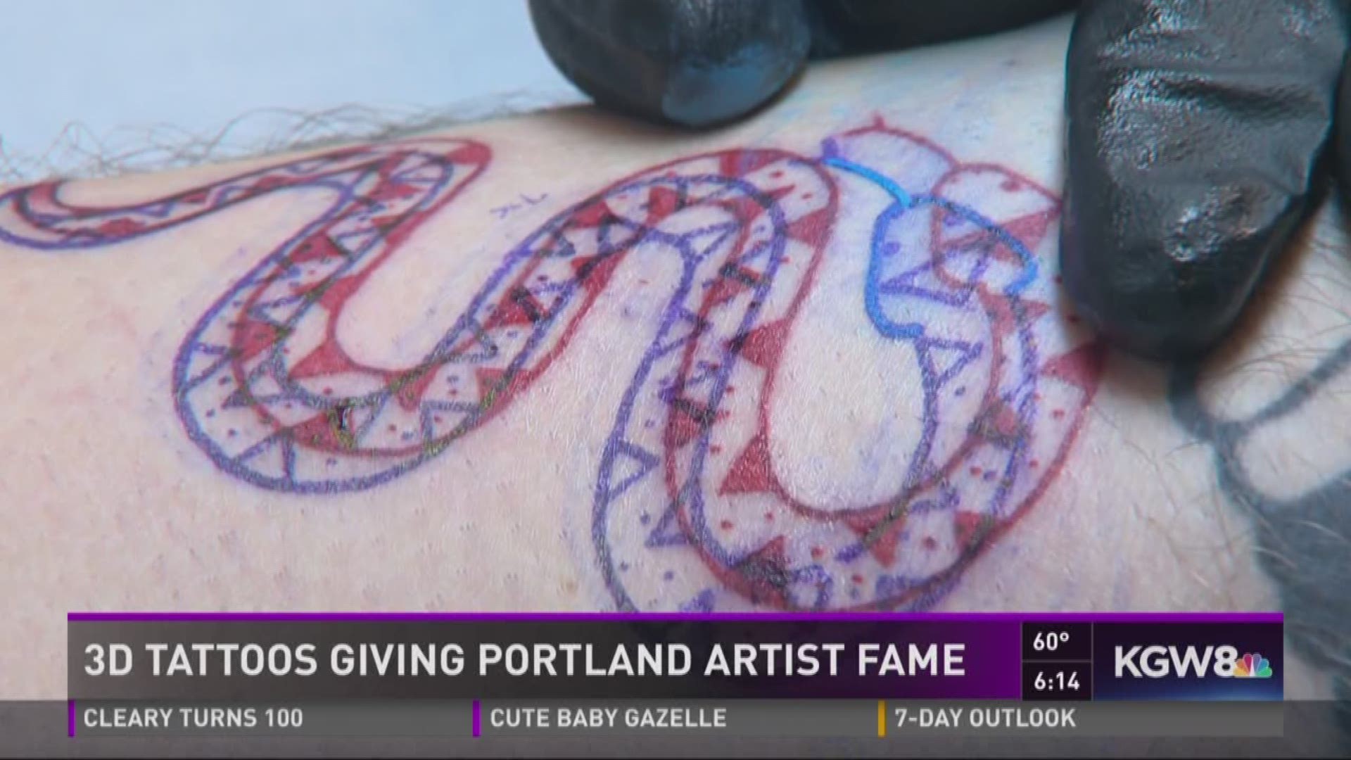3D tattoos giving Portland artist fame