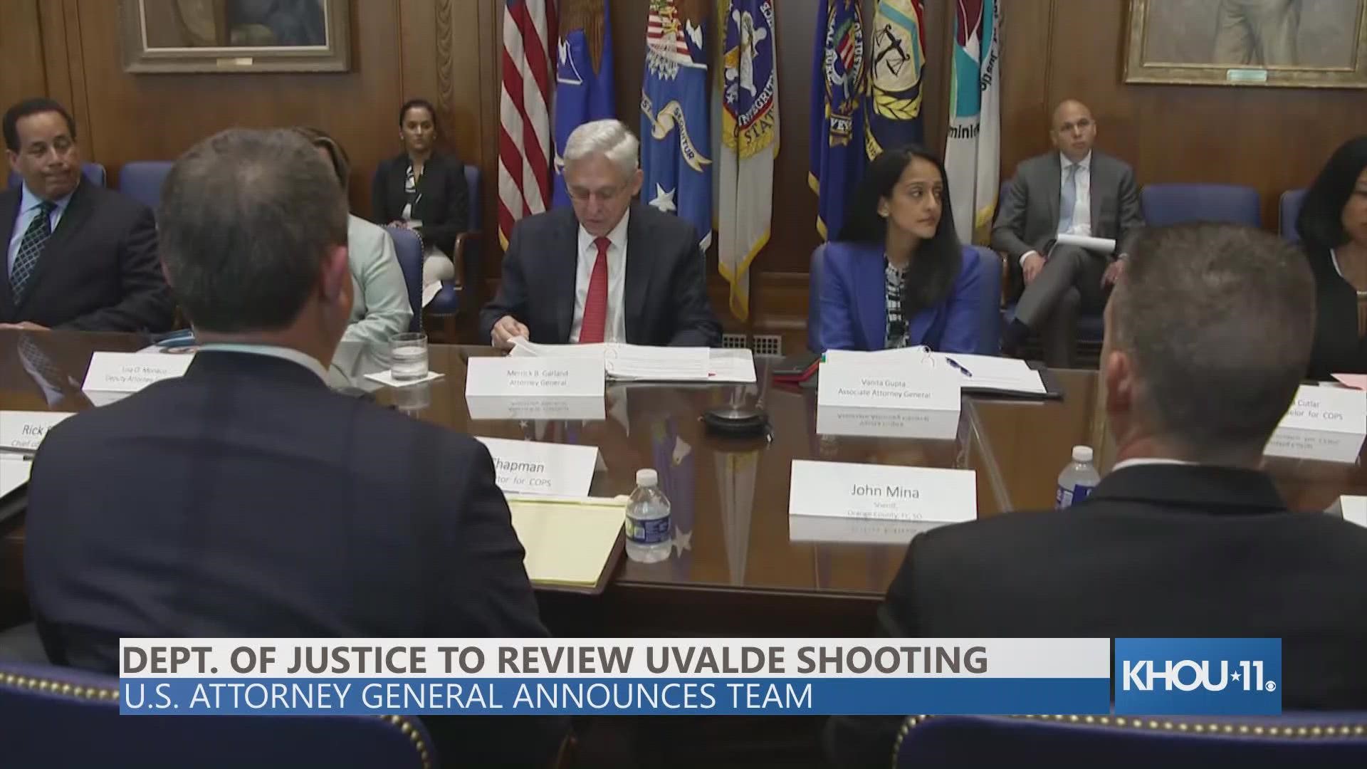 U.S. Attorney General Merrick B. Garland announced a team will conduct a critical incident review of the mass shooting in Uvalde, Texas.