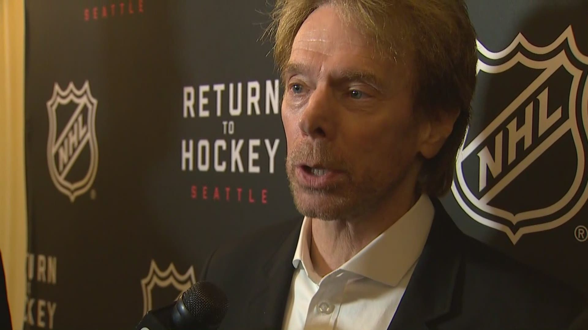 Hollywood producer Jerry Bruckheimer is part-owner of Seattle's new NHL team. Here's what he said after the big announcement to KING 5's Chris Daniels