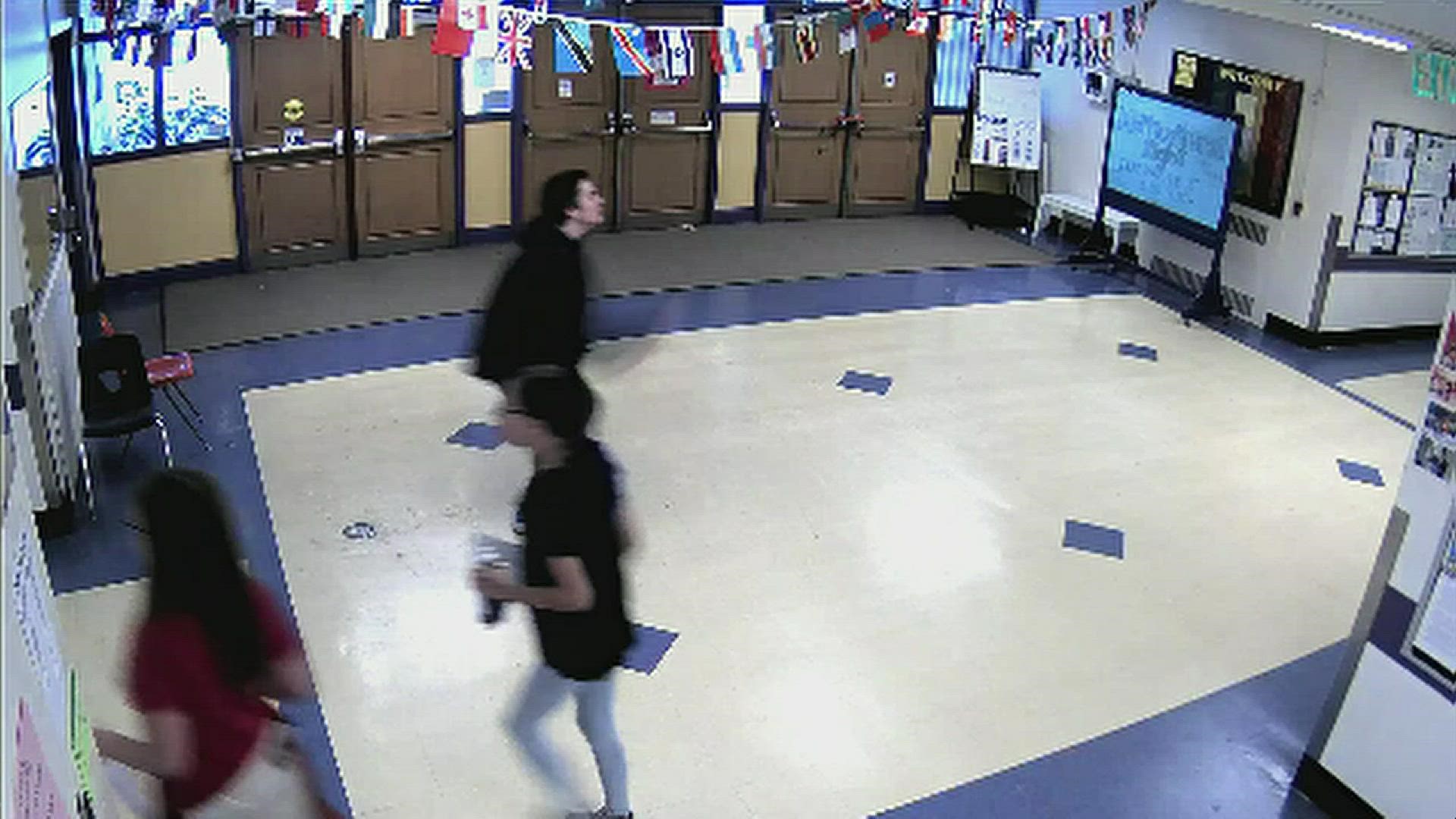 Surveillance video from Washington Middle School in Seattle shows a security guard slamming a 12-year-old boy to the ground. We have blurred the guard's face because there has been no official determination he violated policy. The boy's mother gave permission to show her son.