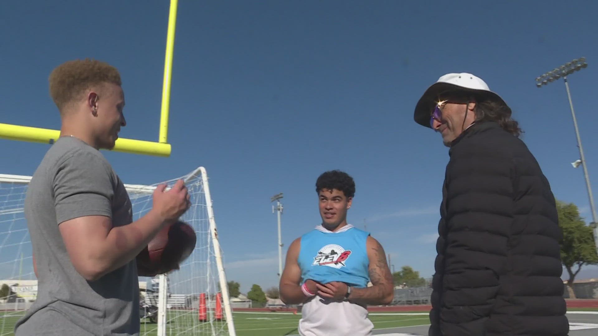 The former Valley footballer stopped by his old stomping grounds to share some insight with the newest generation of football prospects.