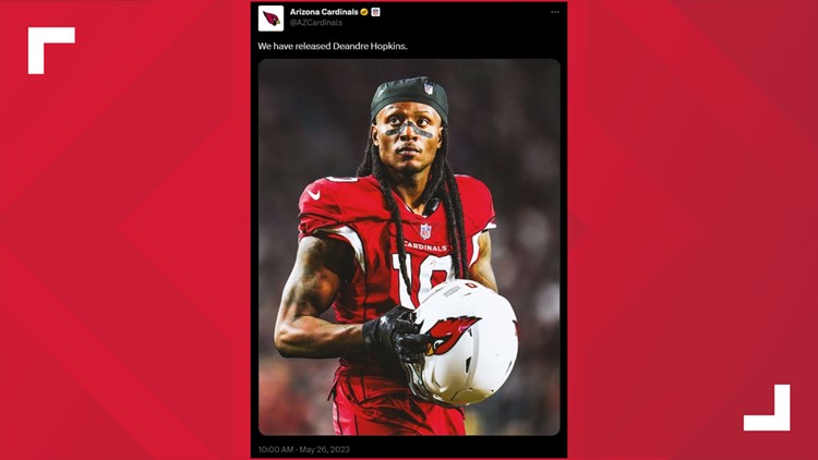 Hopkins released from Cardinals, team tweets