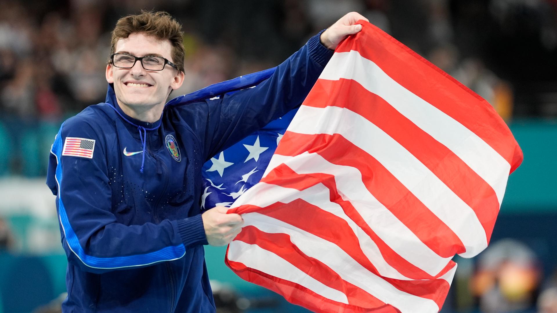 US Olympian Stephen Nedoroscik Gives Elmo Motivational Boost | Wgrz.com