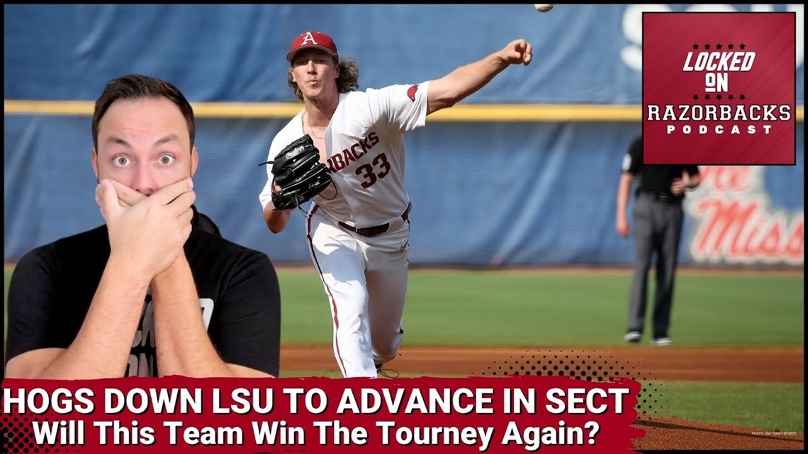 HOGS DEFEAT LSU IN WILD PITCHING MATCHUP TO ADVANCE TO SEC SEMIFINALS! - Razorback Baseball