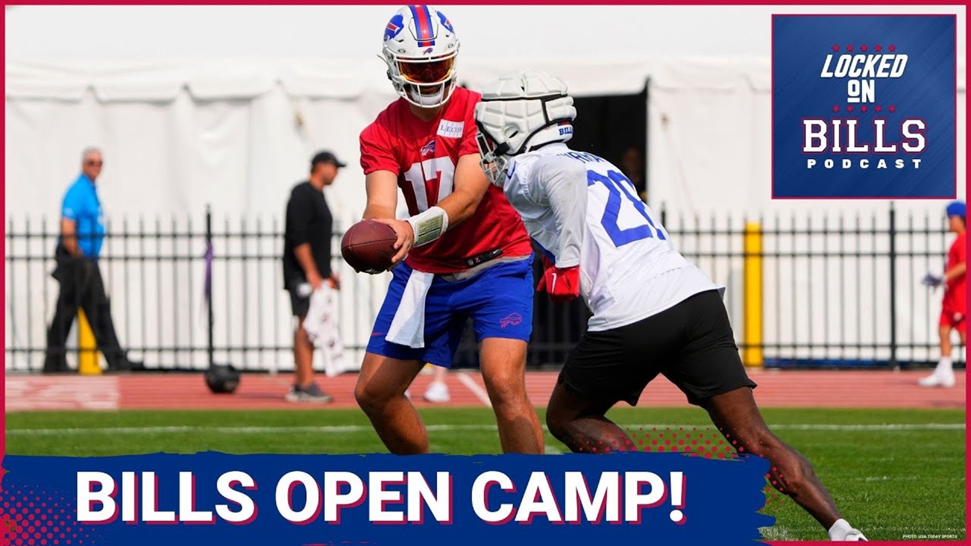 Buffalo Bills Training Camp. Stefon Diggs, Josh Allen speak and initial look at key roster battles