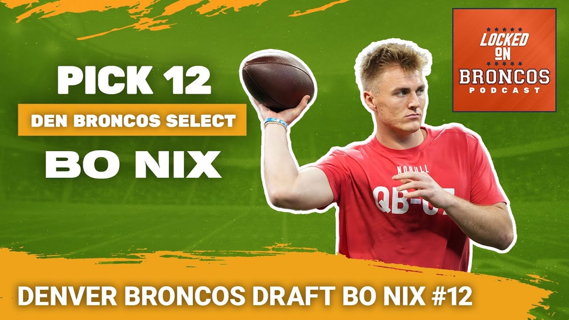The Denver Broncos have selected Oregon quarterback Bo Nix with the twelfth overall pick in the 2024 NFL Draft.