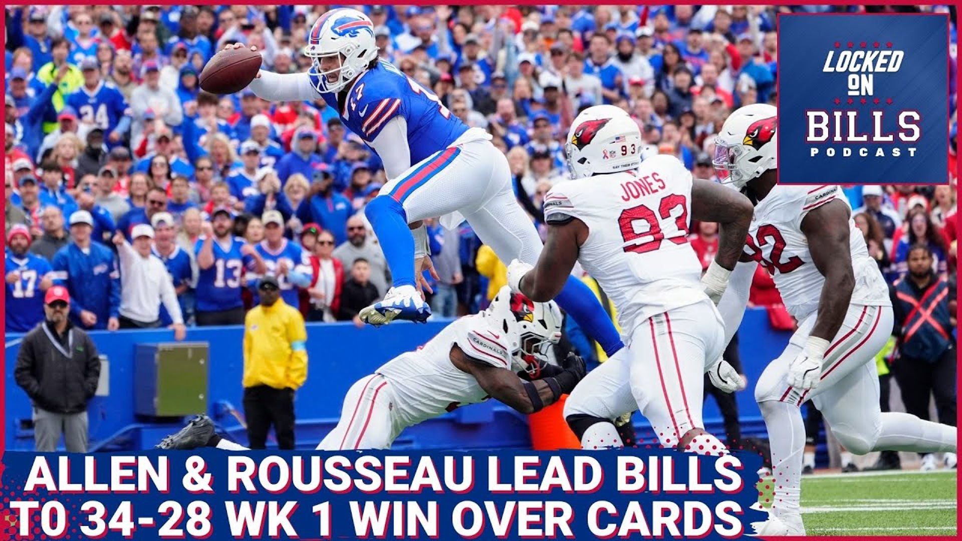 Josh Allen, Greg Rousseau take control in Buffalo Bills 34-28 win over Arizona Cardinals in Week 1