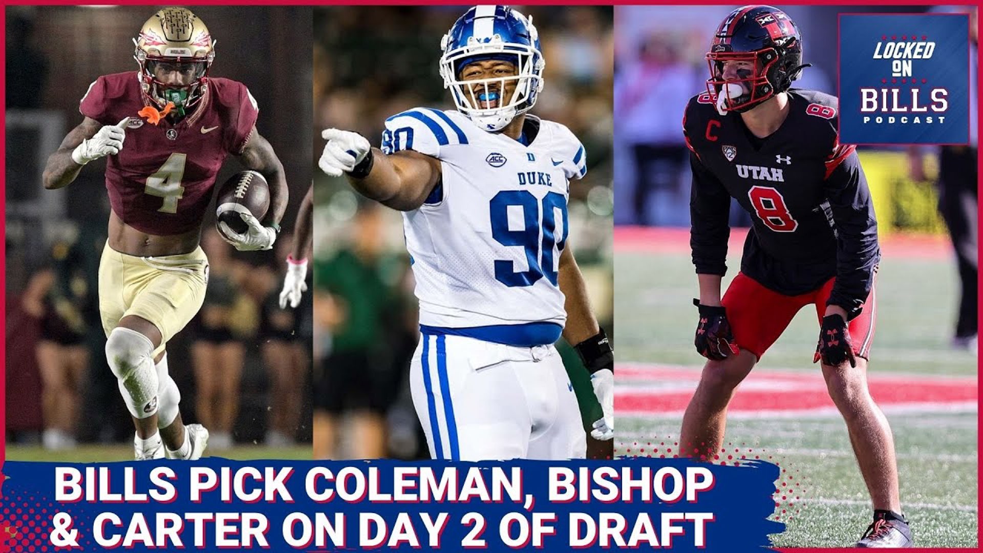Buffalo Bills pick Keon Coleman, Cole Bishop & Dewayne Carter on Day 2 of 2024 NFL Draft