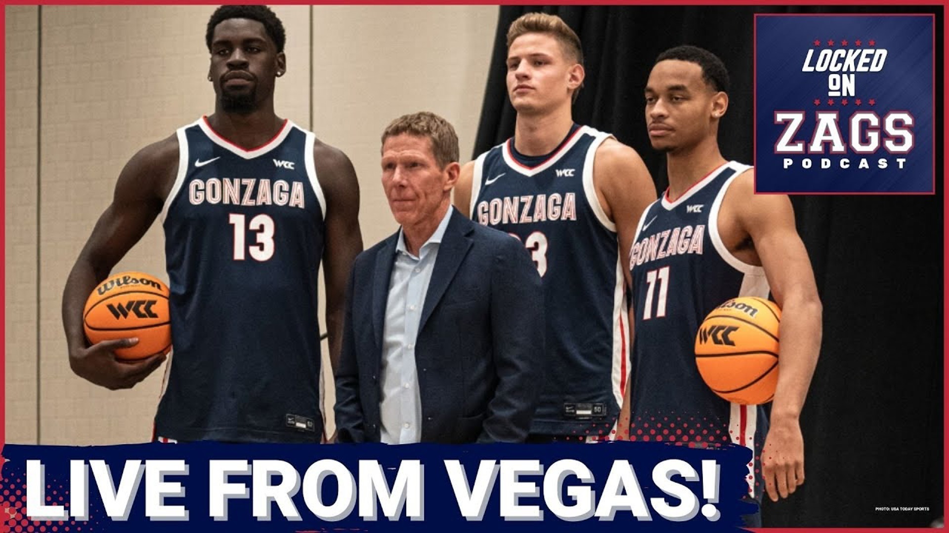 Gonzaga Bulldogs head coach Mark Few and star players Graham Ike, Nolan Hickman, and Ben Gregg join Locked On Zags LIVE from the WCC Media Day in Las Vegas.