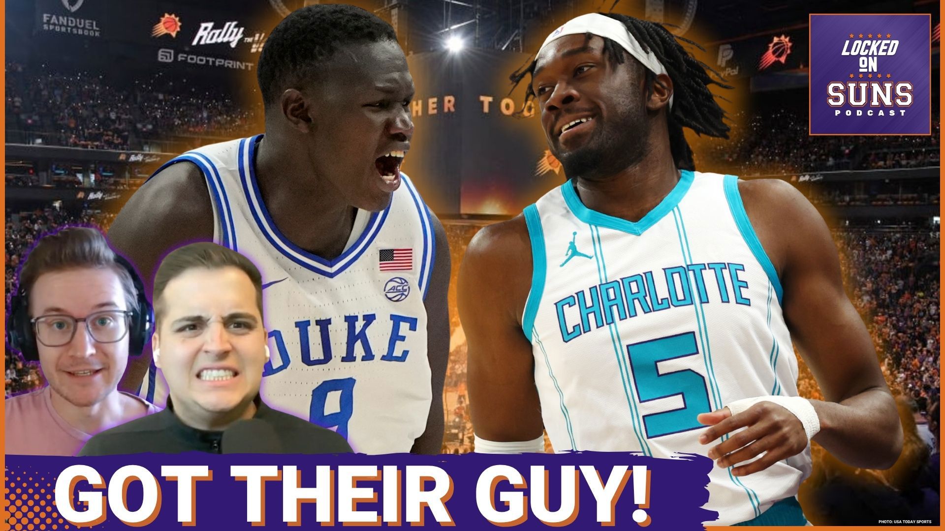 The Phoenix Suns added 14 feet of centers on Wednesday night during the NBA Draft, selecting Khaman Maluach 10th overall and acquiring Mark Williams in a trade.