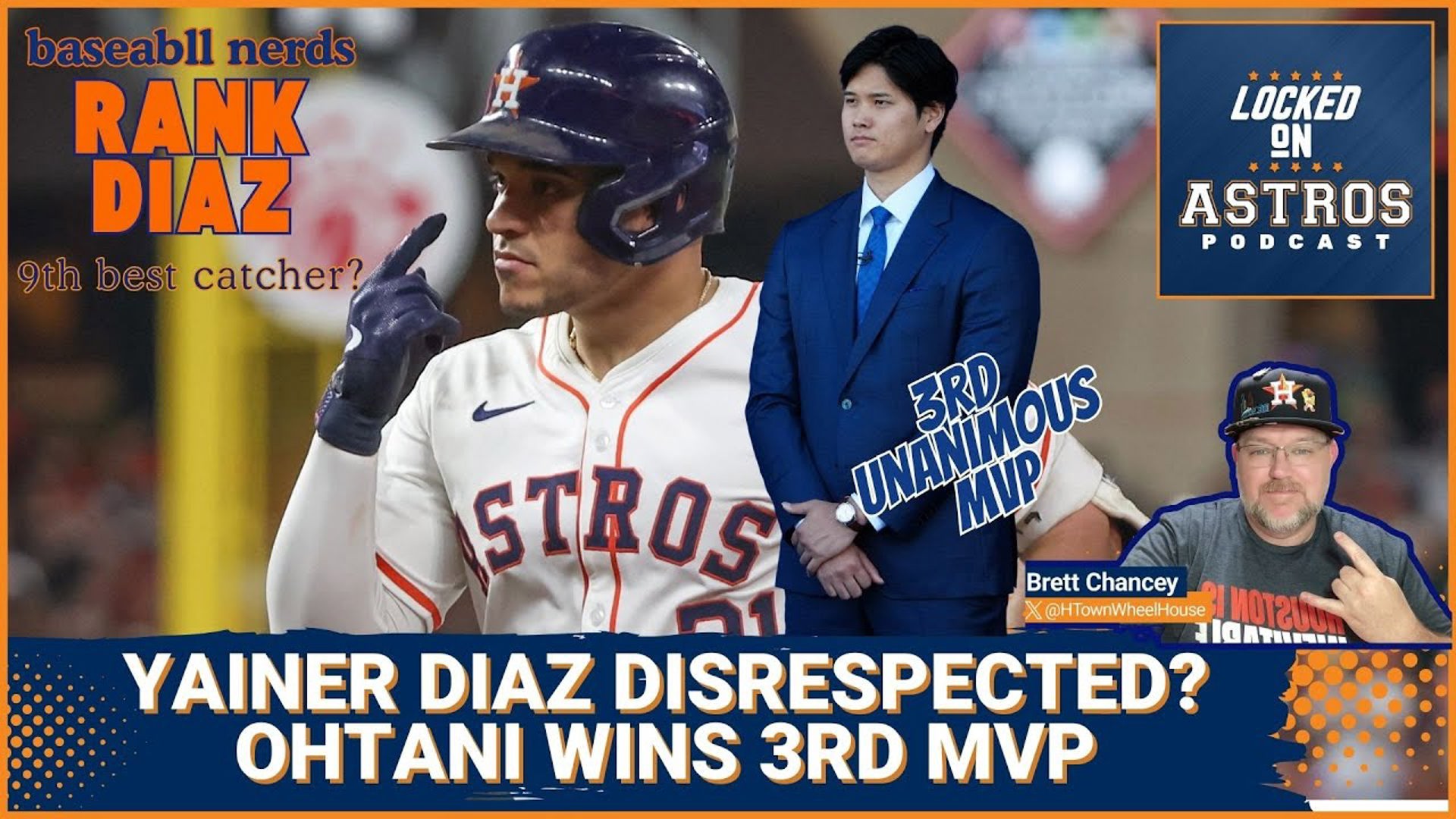 Yainer Diaz Ranked 9th best catcher, and Shohei Ohtani wins 3rd Unanimous MVP