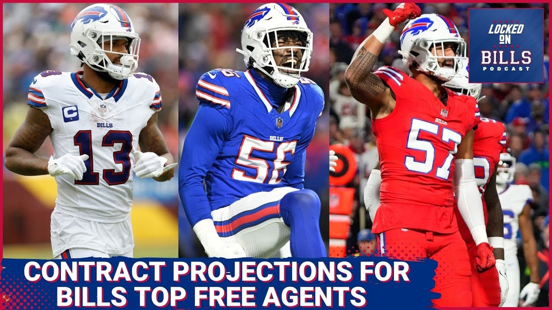 Examining market for Buffalo Bills free agents Leonard Floyd, Gabe Davis, Daquan Jones & AJ Epenesa