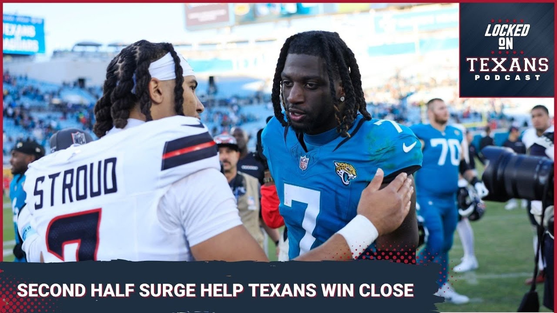 The Houston Texans secure a close win against the Jacksonville Jaguars, thanks to a powerful second-half surge on offense!