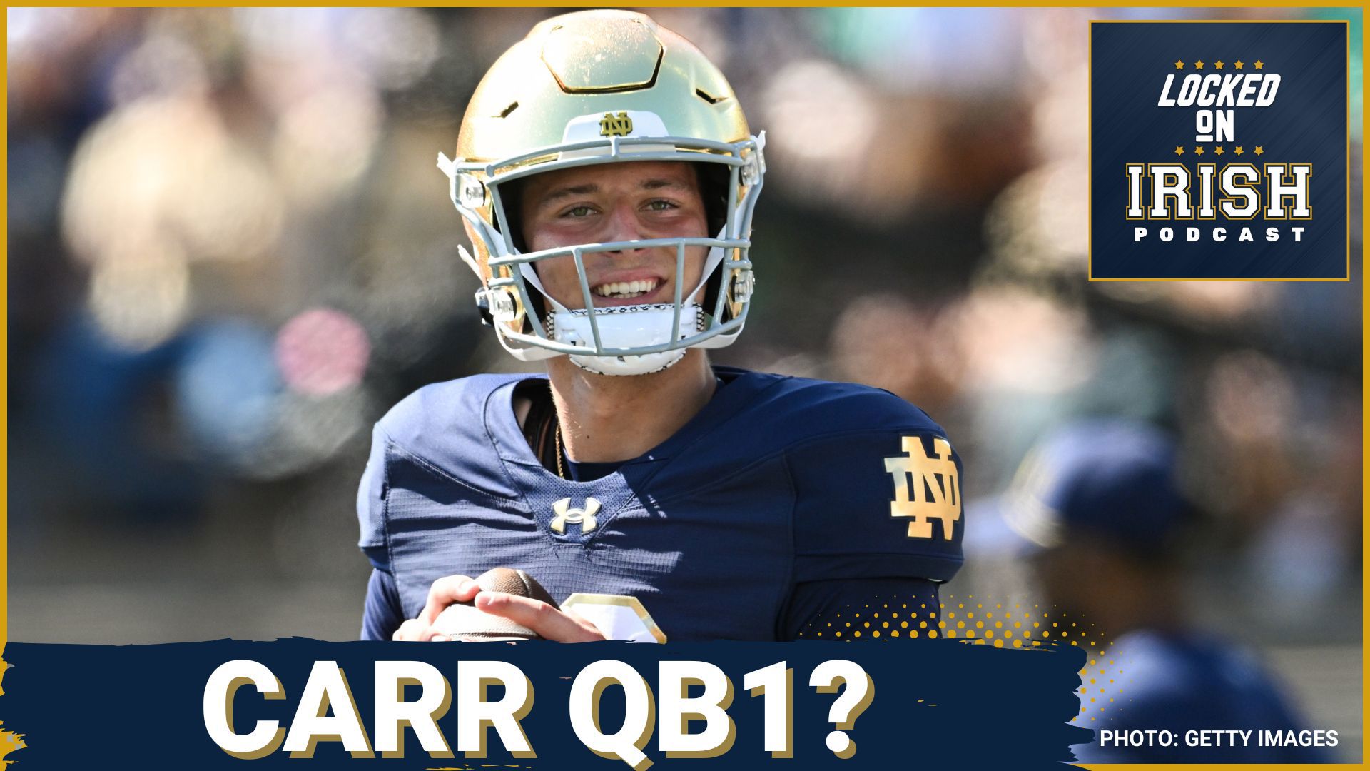 Notre Dame’s quarterback competition is the biggest story of this offseason, and there is no bigger name involved than CJ Carr.