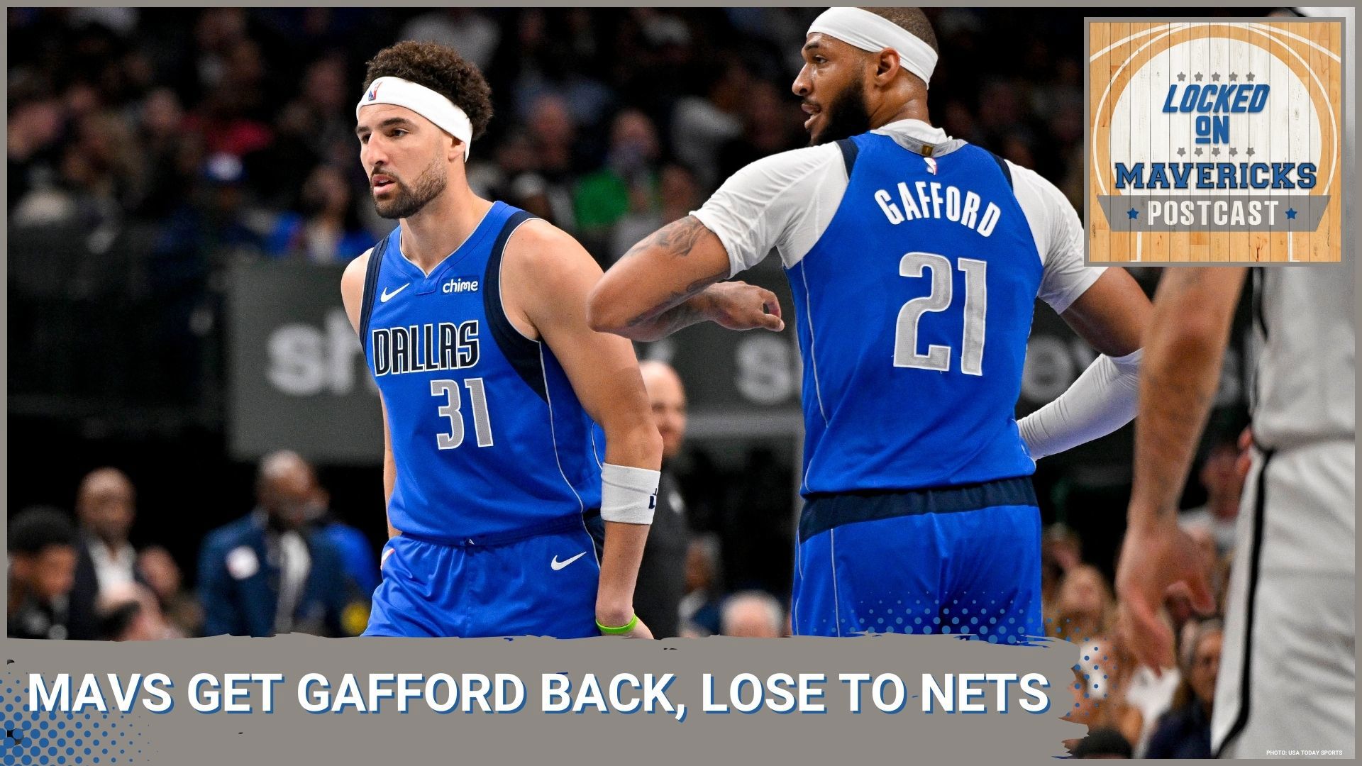 The Mavs welcomed back Daniel Gafford, but lost to the Nets 113-109. Daniel Gafford led the way with 17 points, with 13 apiece for P.J. Washington and Klay Thompson