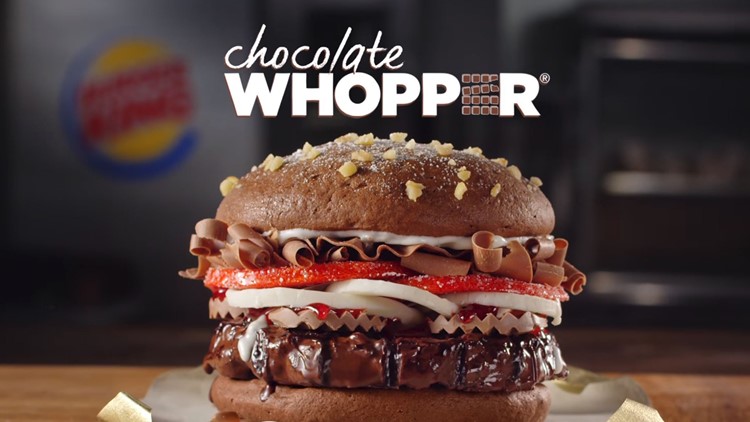 Chocolate Whopper Burger King And Others Unleash Fake Products For April Fools Day Wgrz Com