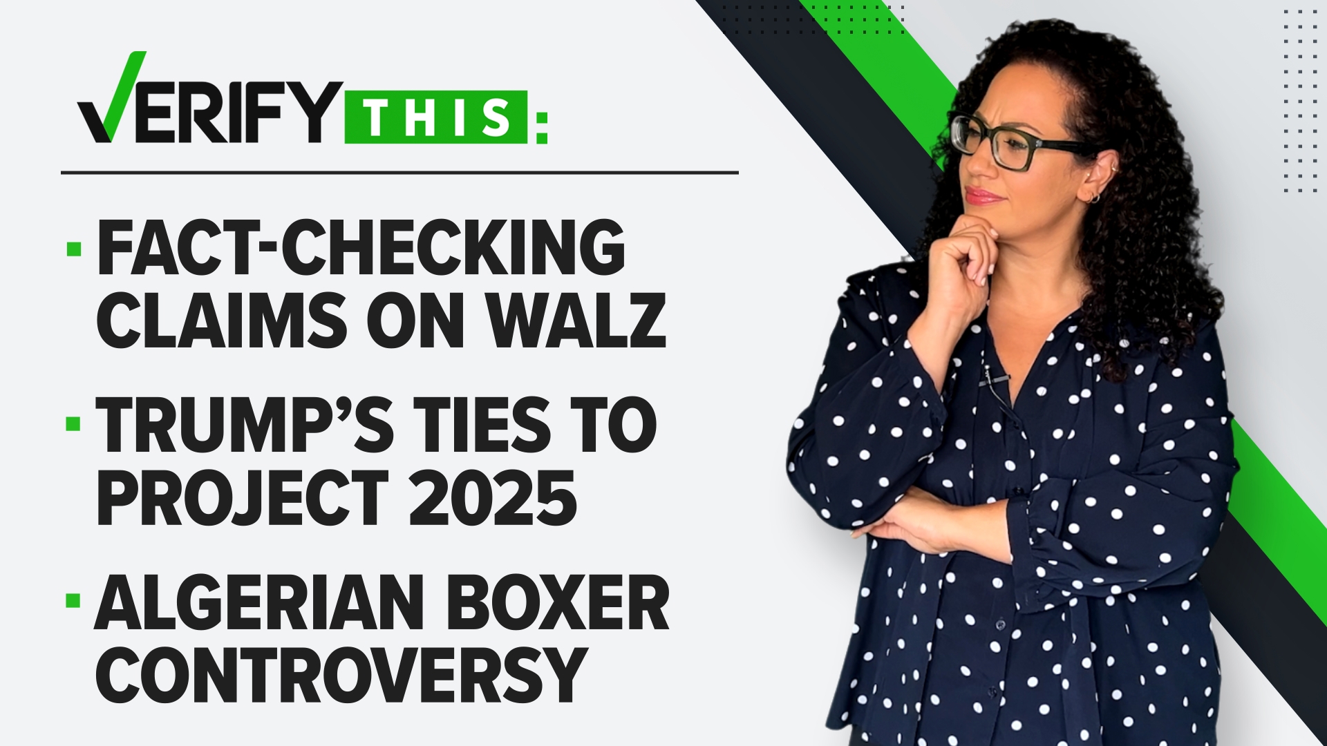 In this week's episode, we fact-check many claims about Tim Walz, Trump's ties to Project 2025 and the truth behind the Algerian boxer controversy.