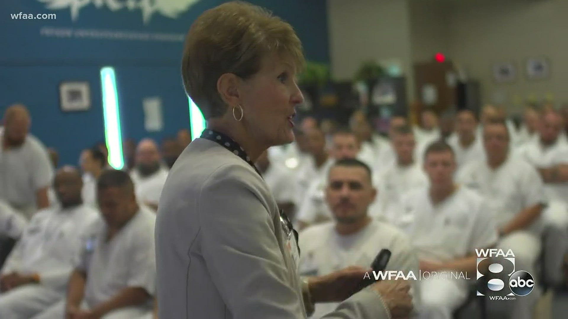 WFAA Original: Woman teaches "manners" to prison inmates