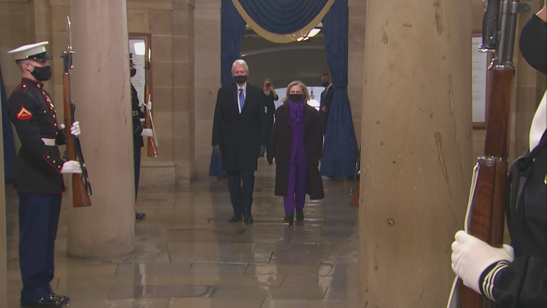 Former presidents and first ladies arrived at the Capitol for inauguration.
