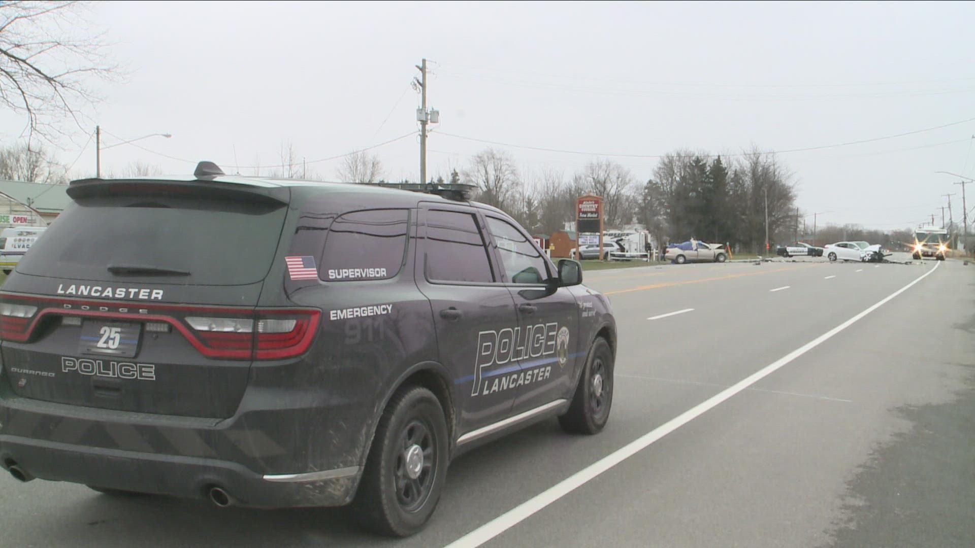 Police say Gerald Caci of Lancaster crossed the median along Broadway, hitting another driver. Both died on the scene.