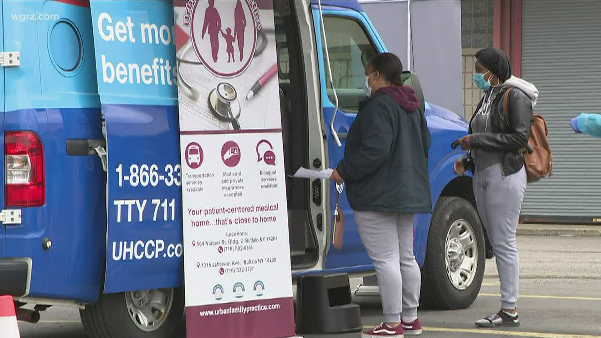 G-HEALTH ENTERPRISE. PARTNERING WITH UNITED HEALTHCARE AND FIDELIS… HAVE ROLLED OUT VANS TO GET TESTING PHYSICALLY CLOSER TO PEOPLE ON BUFFALO's EAST AND WEST SIDE