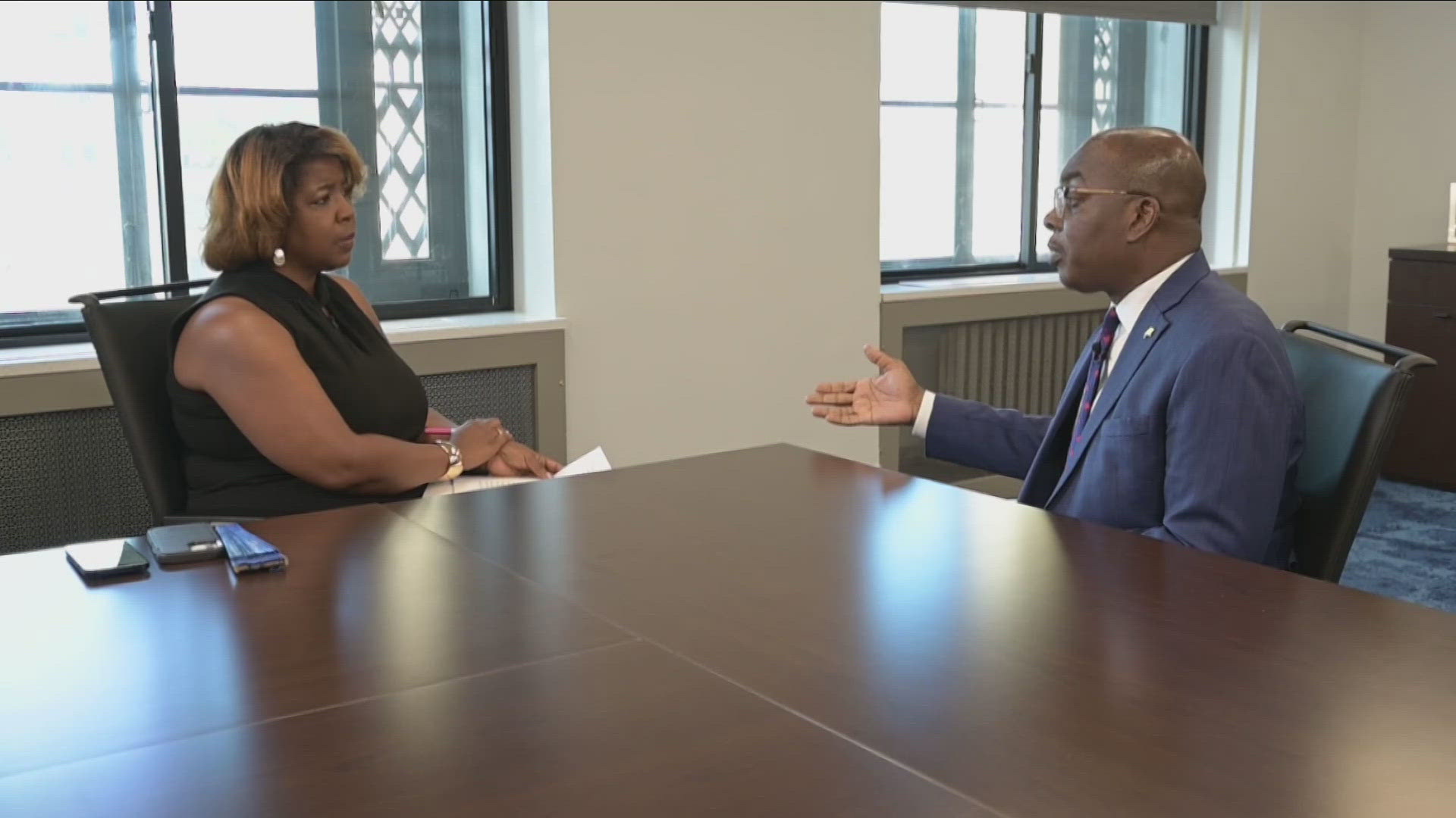 Soon-to-be former Buffalo Mayor Byron Brown sat down with WGRZ's Claudine Ewing for a one-on-one interview, reflecting on his nearly 20 years in office