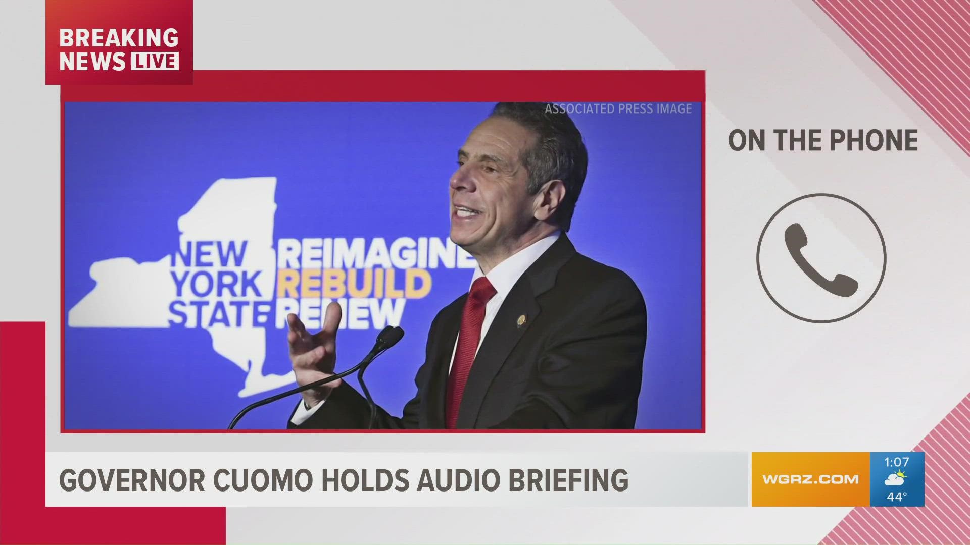 In a conference call with reporters, Gov. Cuomo addressed allegations and said he will not resign.