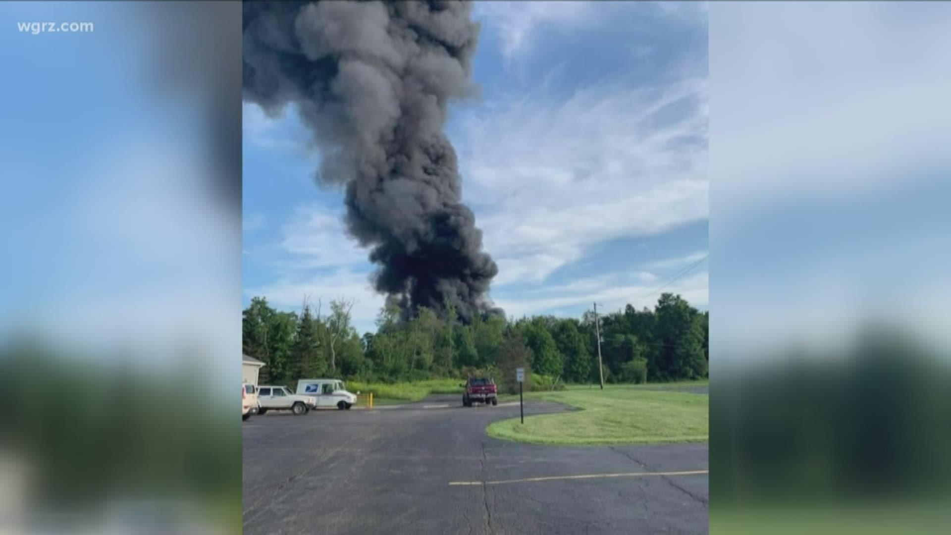 A fire broke out in Holland this evening. The fire was at Holland's Trucking Company.