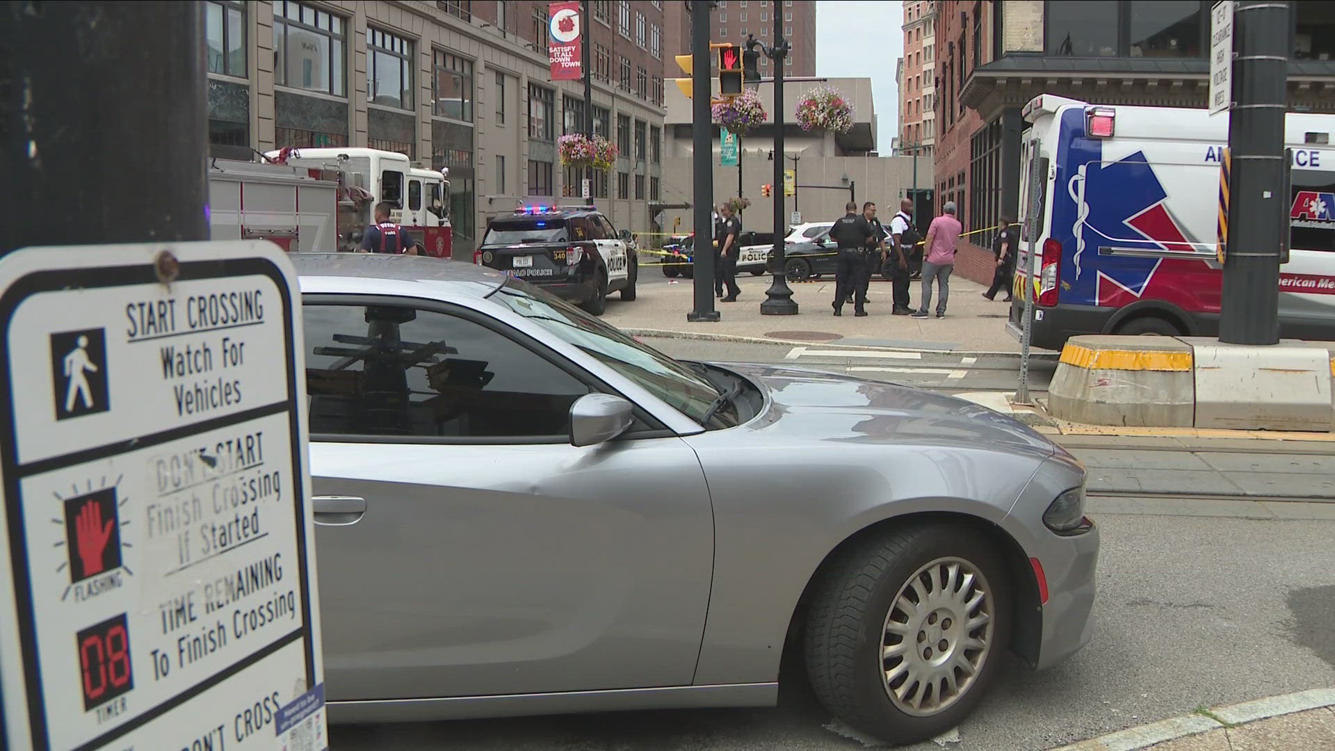 The stabbing happened shortly before 12:30 p.m. Wednesday near Main and Mohawk streets.