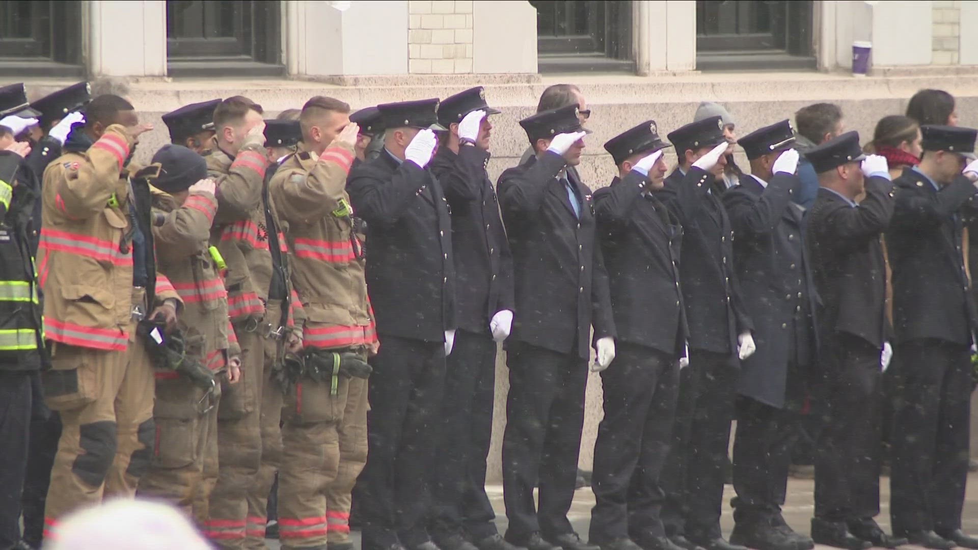 Firefighters from California, Florida, Maryland, Virginia, and even Canada came to Buffalo to show their support for Jason Arno and his family during the funeral.
