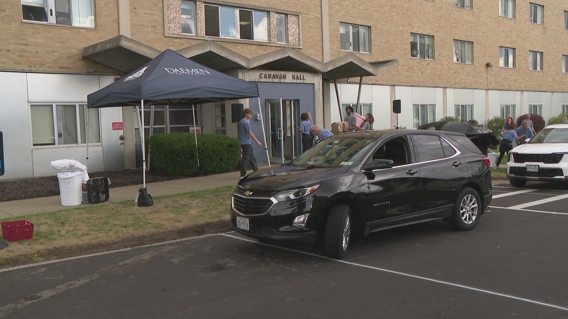 New students from at least 12 states arrived on Friday with their families for orientation and move-in day.