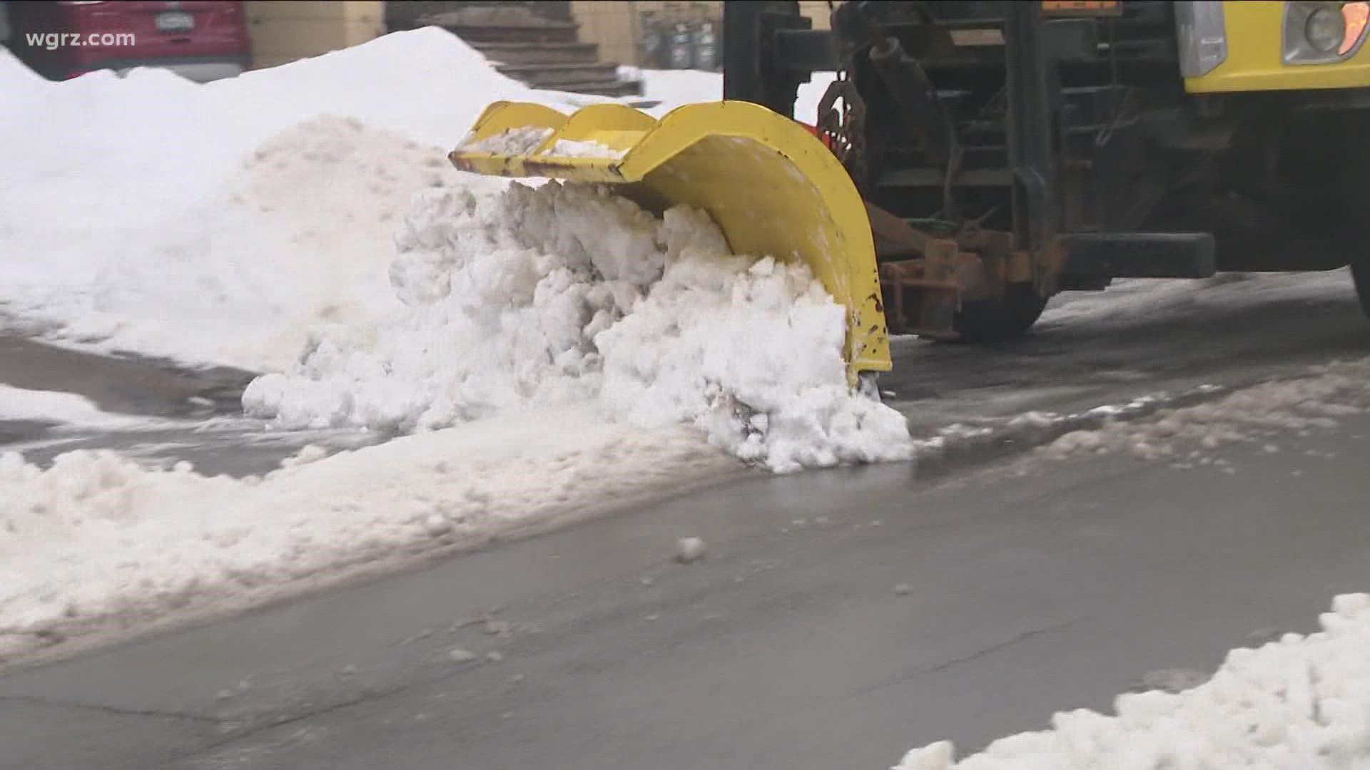 Getting Rid Of Snow Mounds In The City To Make Room For New Ones