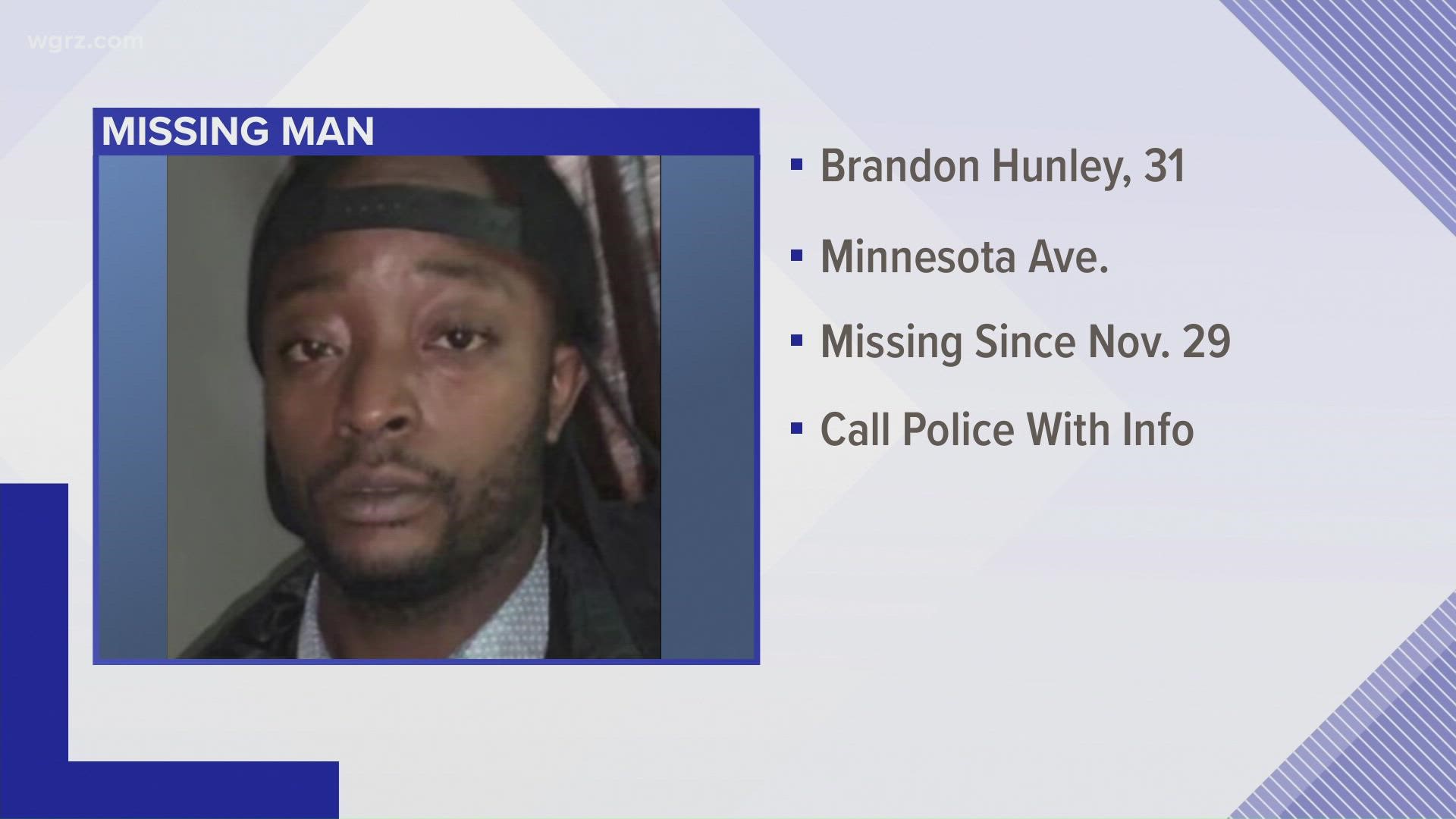 Brandon Hunley, 31, is listed at 5 feet, 5 inches tall and 140 pounds. Police say he might be wearing blue jeans and a dark jacket with a hood.