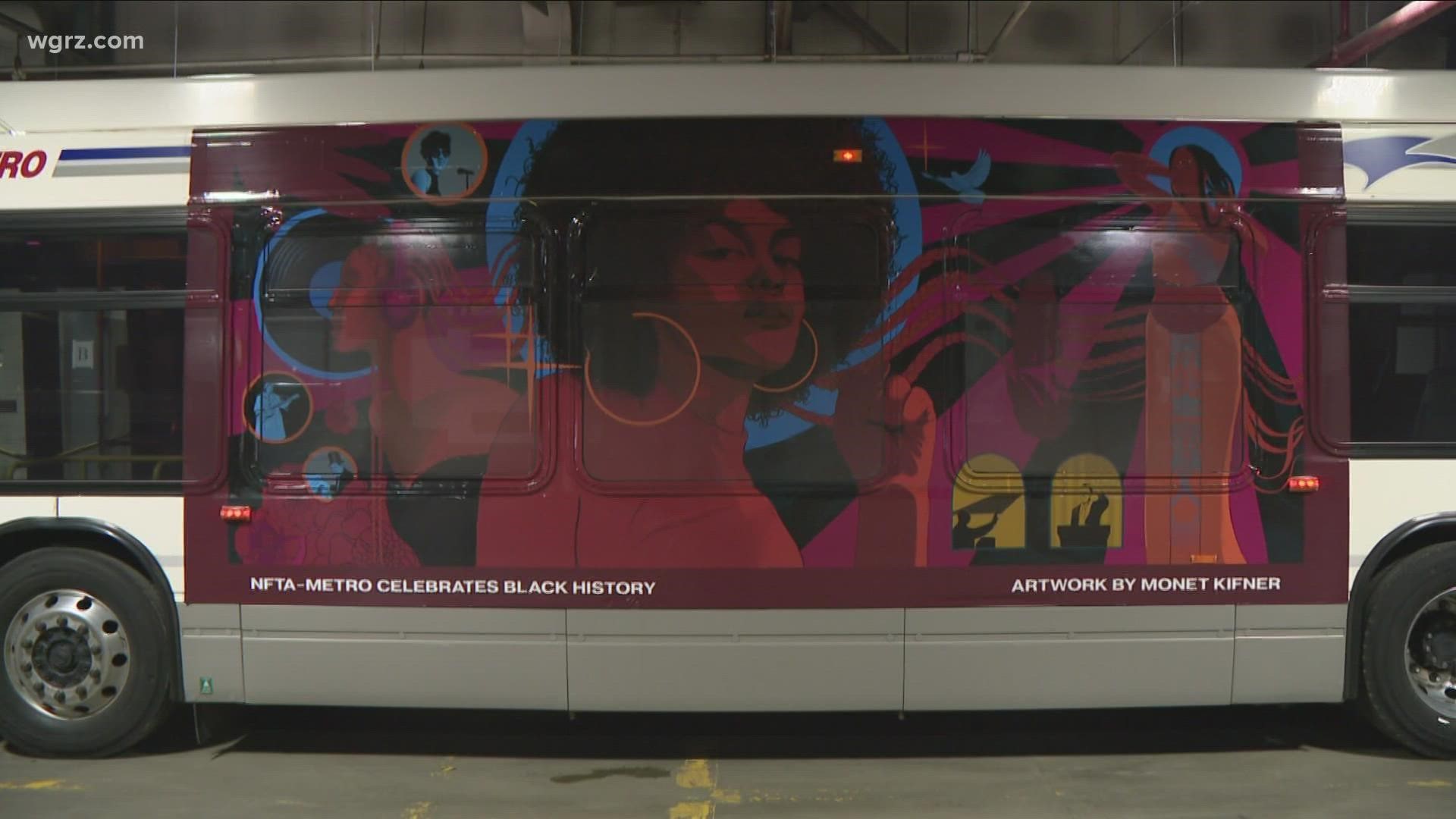 The winning artwork was unveiled, that will now be on the exterior of NFTA metro buses in honor of Black History Month.