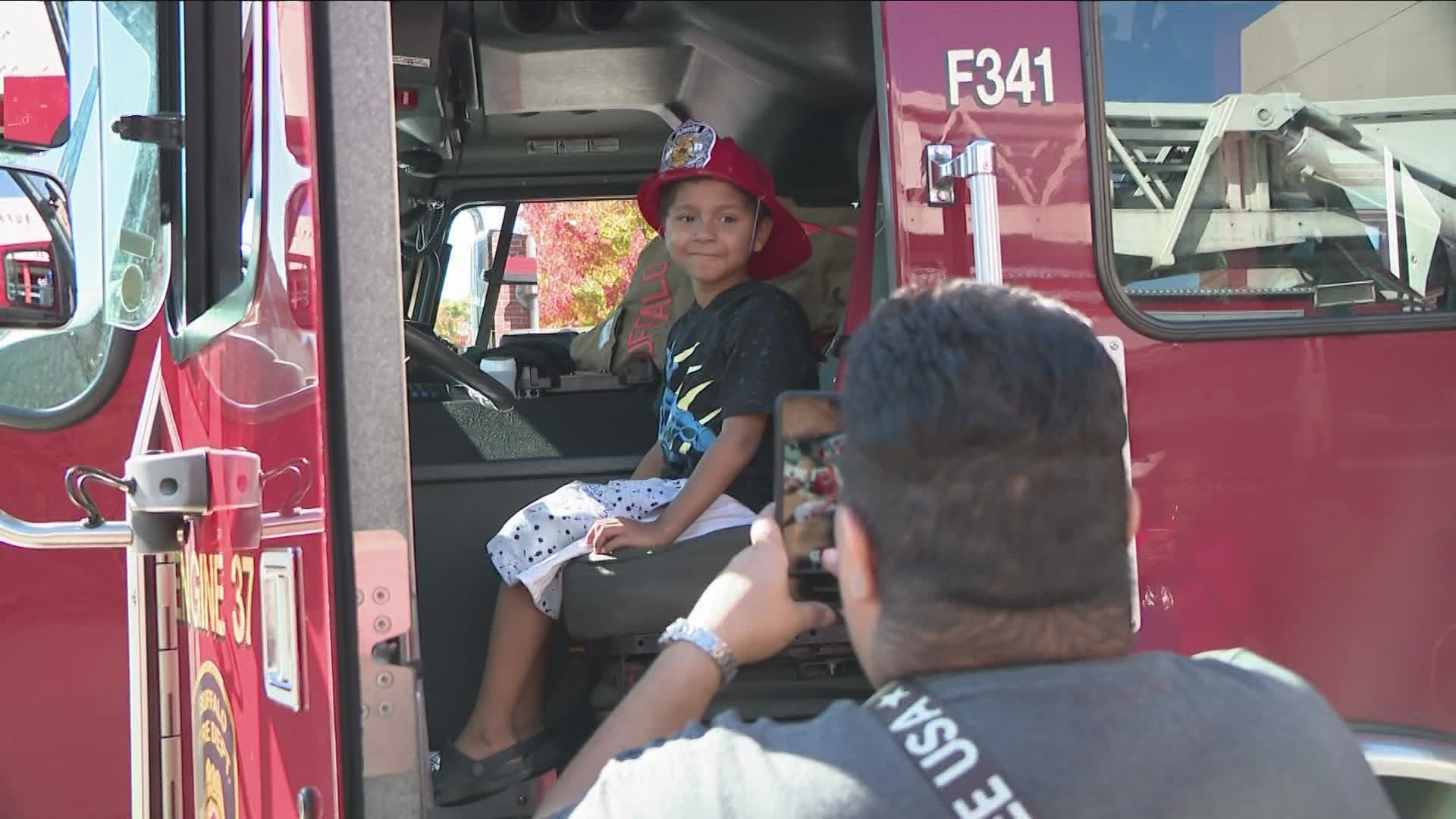 Buffalo fire houses held open houses to educate people about fire prevention.